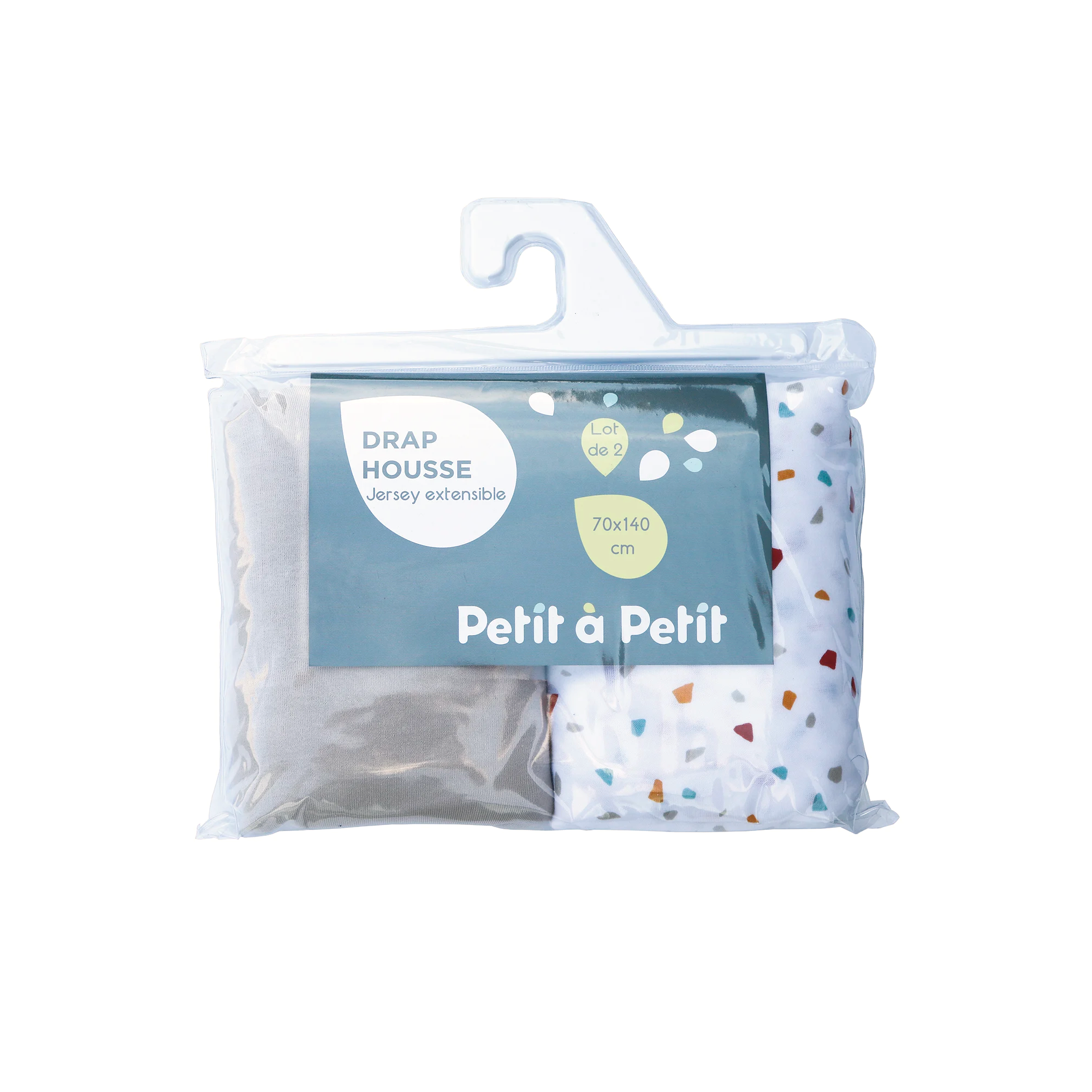 packshot duo de drap housse bébé